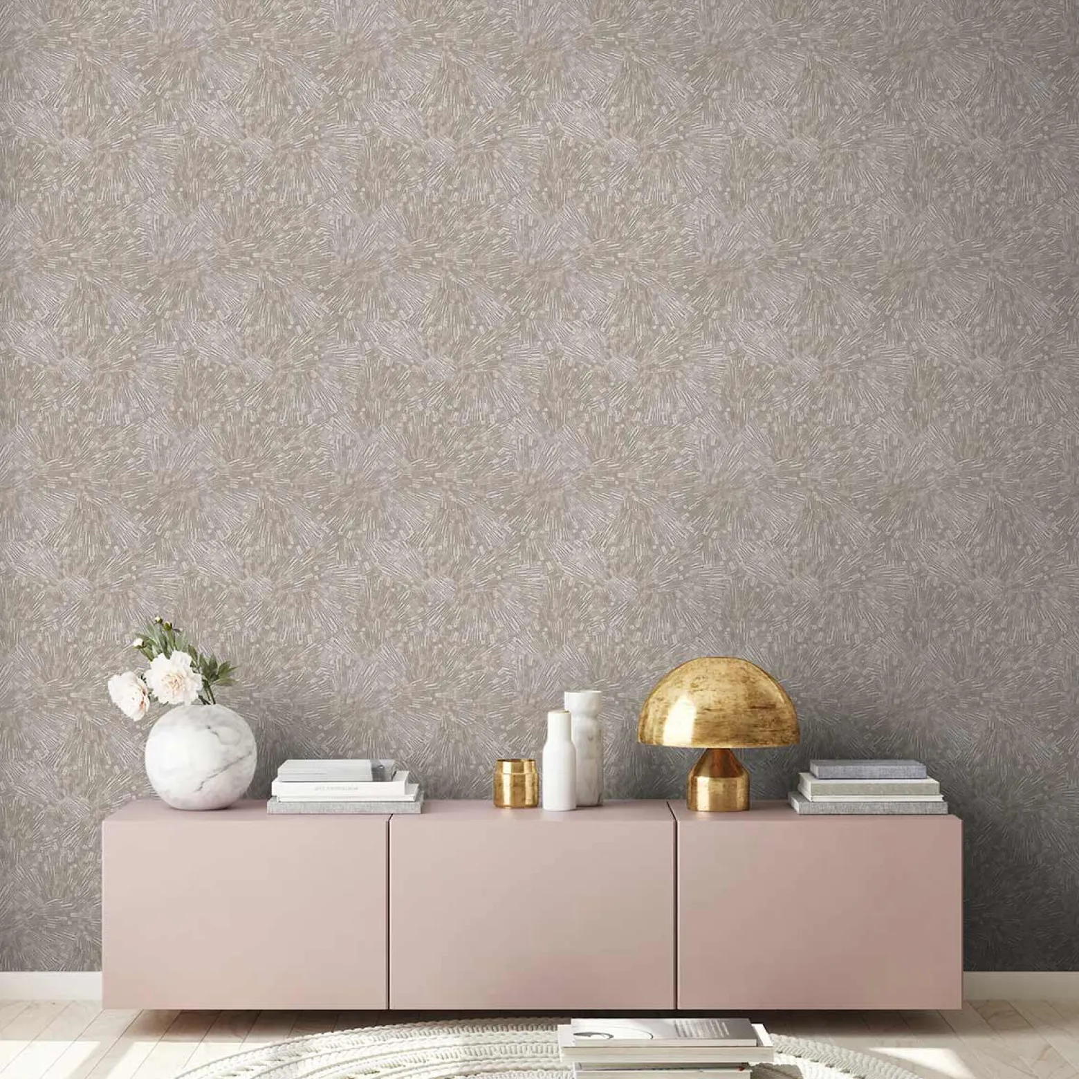 Vliestapete 3D Grafisch beige silber Glanz 38203-3