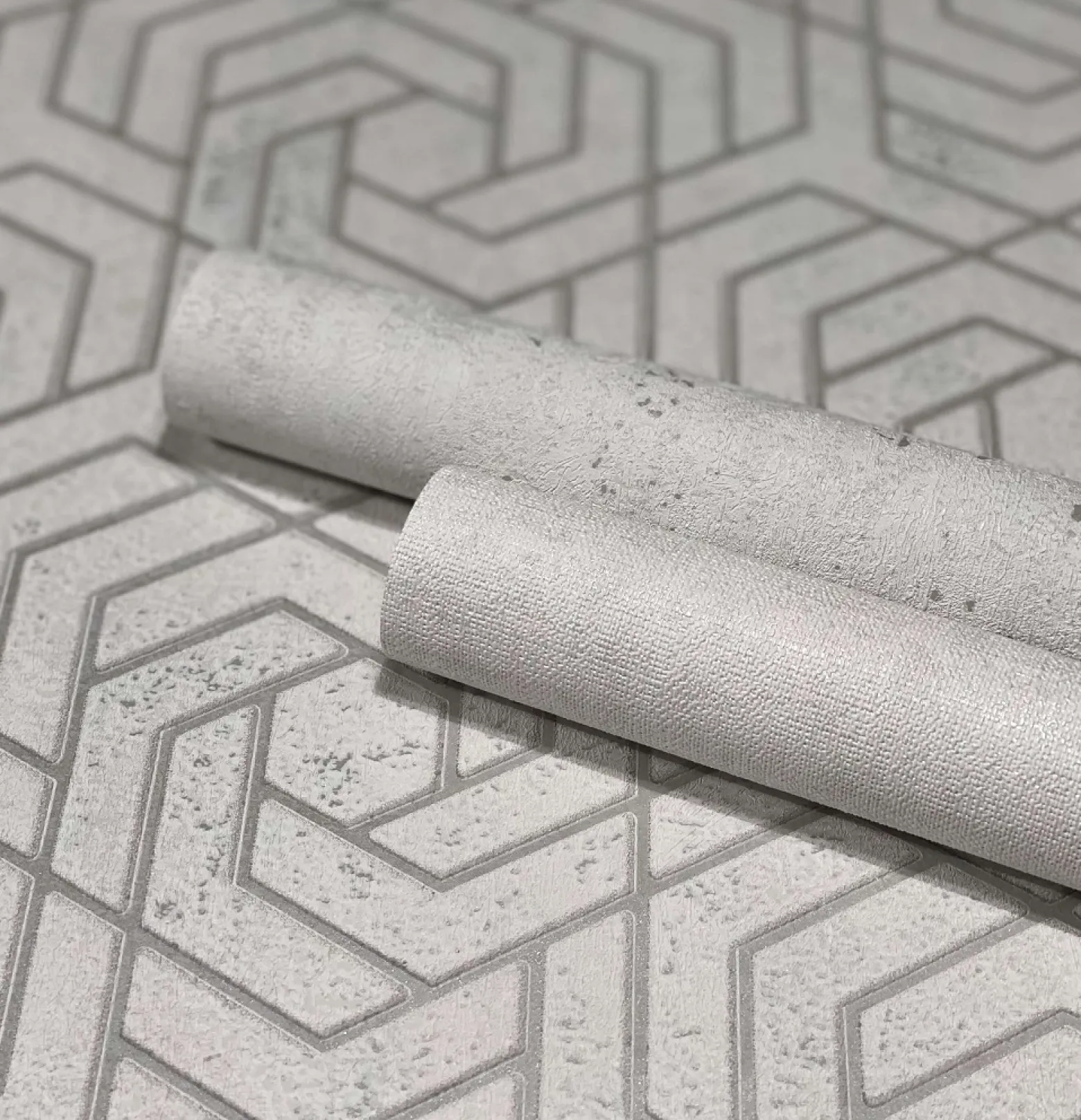 Vliestapete 3D Grafisch Metallic grau silber 32607