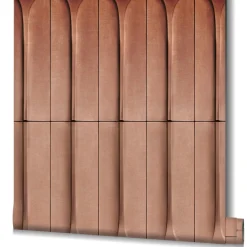 Vliestapete 3D Optik Kacheln Betonoptik Rot Braun 34474