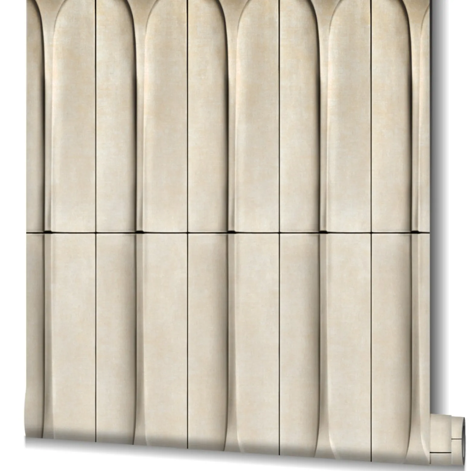 Vliestapete 3D Optik Kacheln Betonoptik Beige Grau 34477