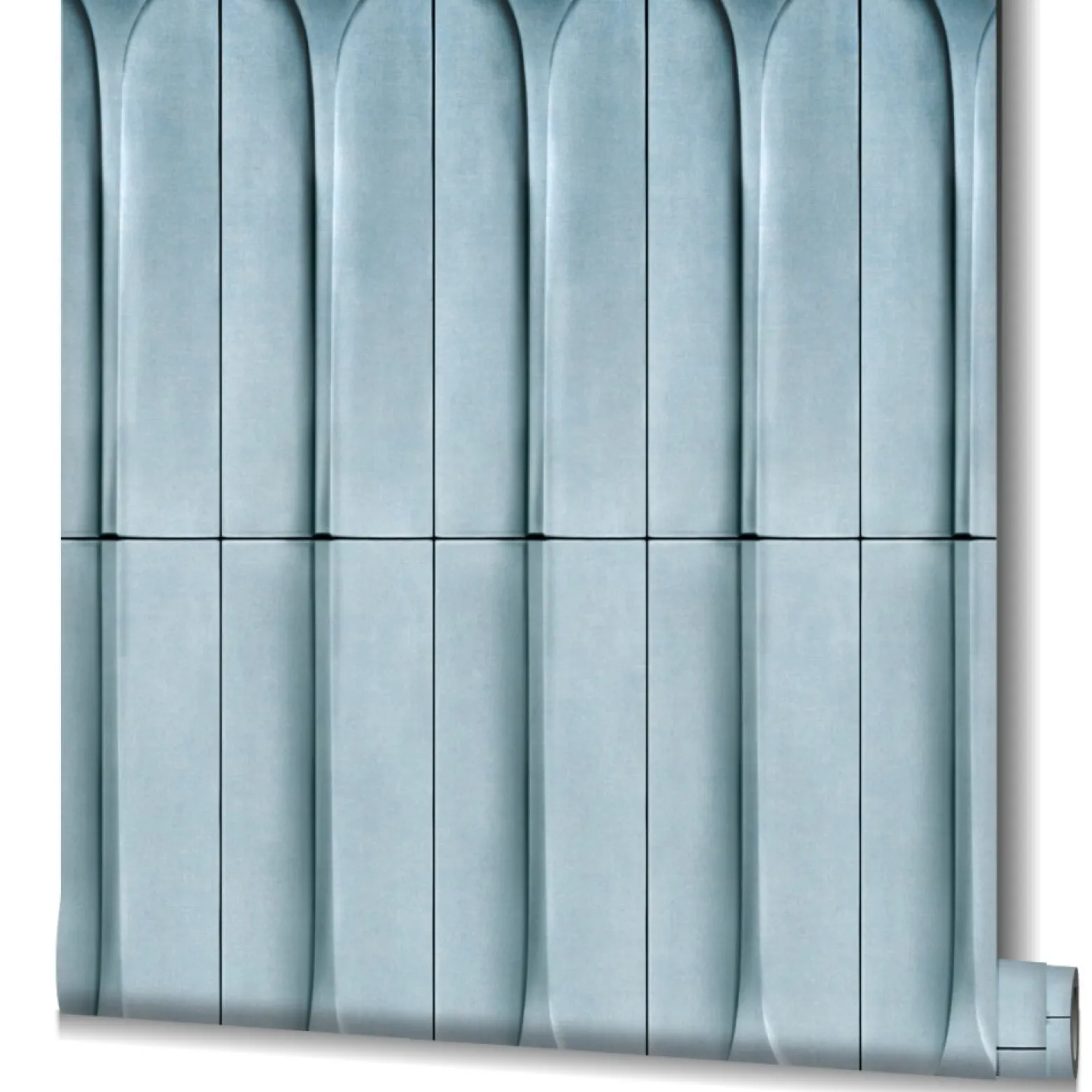 Vliestapete 3D Optik Kacheln Betonoptik Hellblau 34478