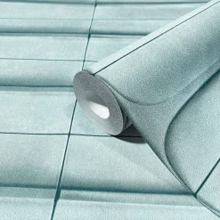 Vliestapete 3D Optik Kacheln Betonoptik Hellblau 34478