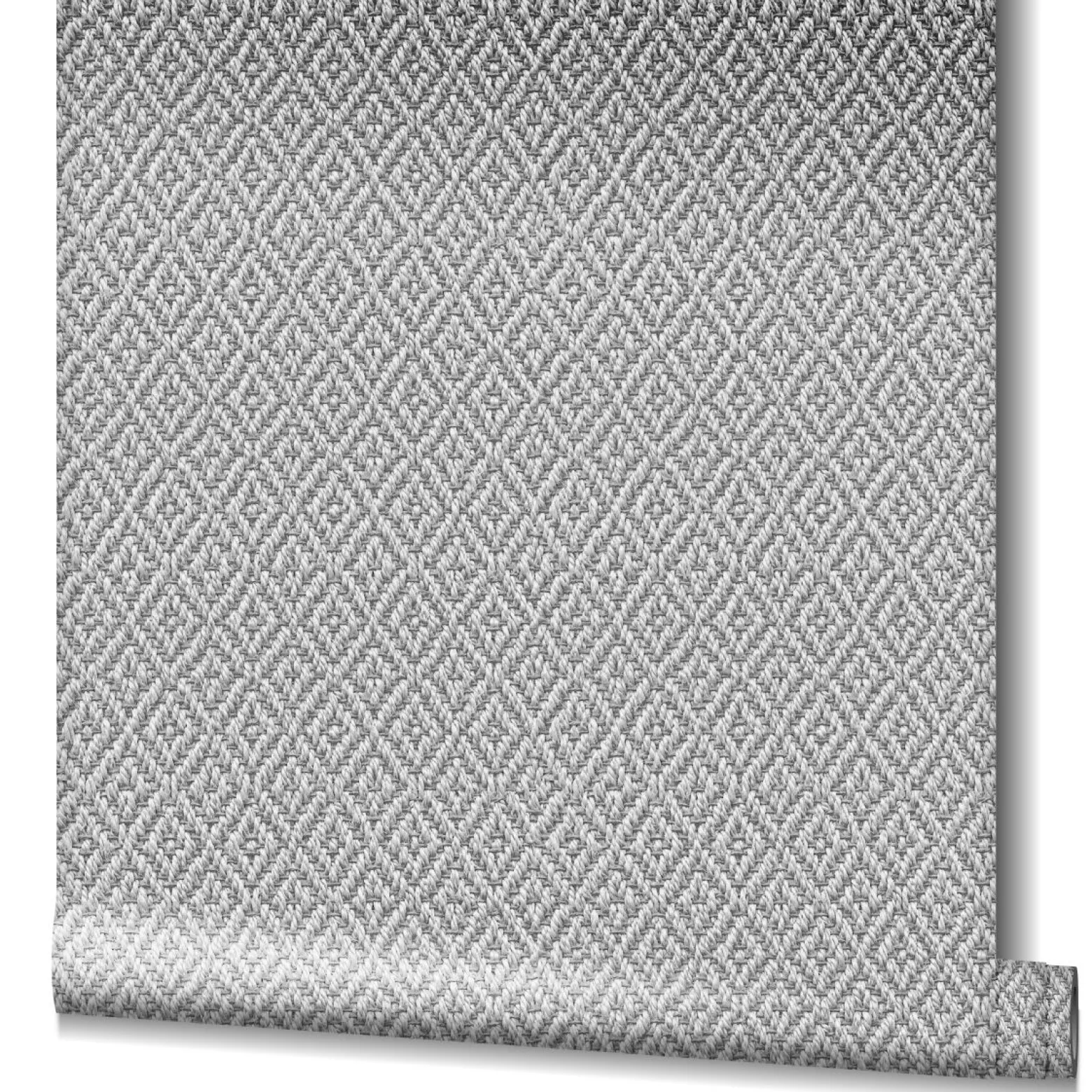 Vliestapete 3D-Optik Rauten Geflecht Grau Beige 47486