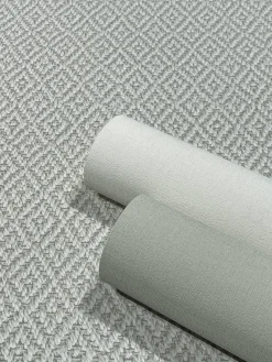 Vliestapete 3D-Optik Rauten Geflecht Beige Creme 47488