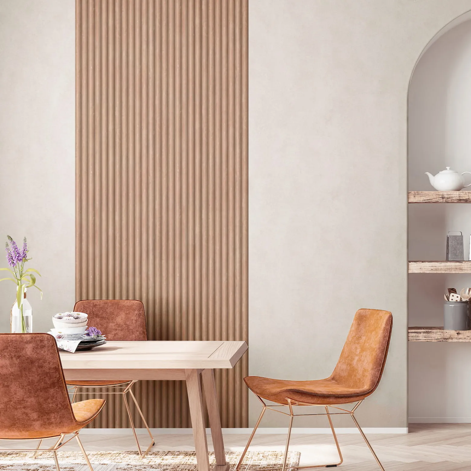 Vliestapete 3D-Optik Streifen Muster Braun Beige 81698