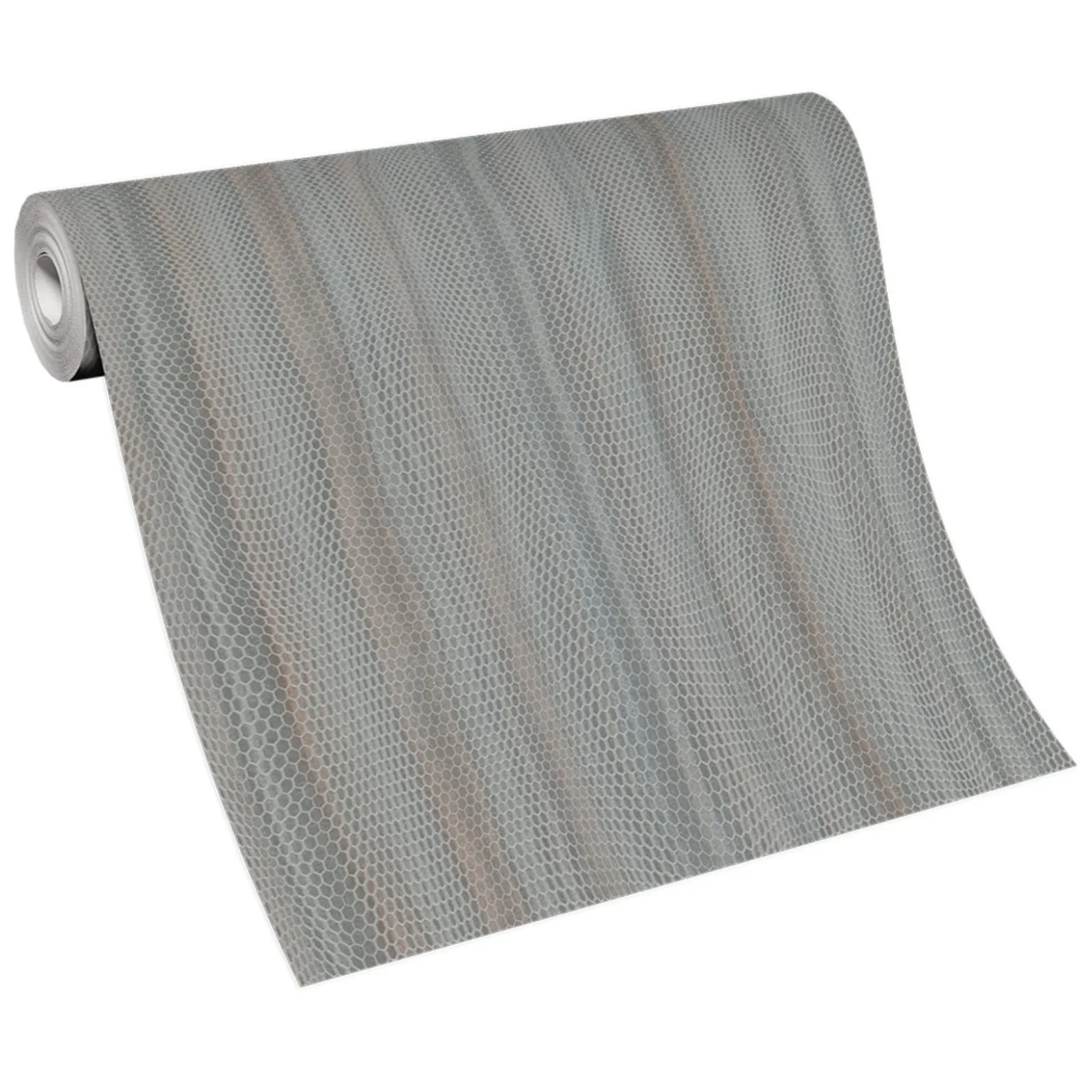 Vliestapete 3D-Optik Waben Silber Bronze Metallic 10386-10