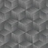 Vliestapete 3D-Optik Würfel Grau Schwarz Metallic 38506-4