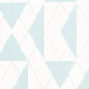 Vliestapete Dreiecke Grafik weiß blau Glanz 6737-80