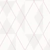 Vliestapete Dreiecke Grafik weiß beige rosa 6737-20