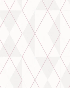 Vliestapete Dreiecke Grafik weiß beige rosa 6737-20