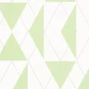 Vliestapete Dreiecke Grafik weiß grün Glanz 6737-30