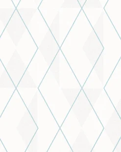 Vliestapete Dreiecke Grafik weiß blau beige Glanz 6737-90