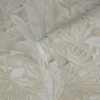 Vliestapete Dschungel Blätter Beige Weiß 39647-4