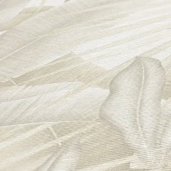 Vliestapete Dschungel Blätter Beige Weiß 39647-4