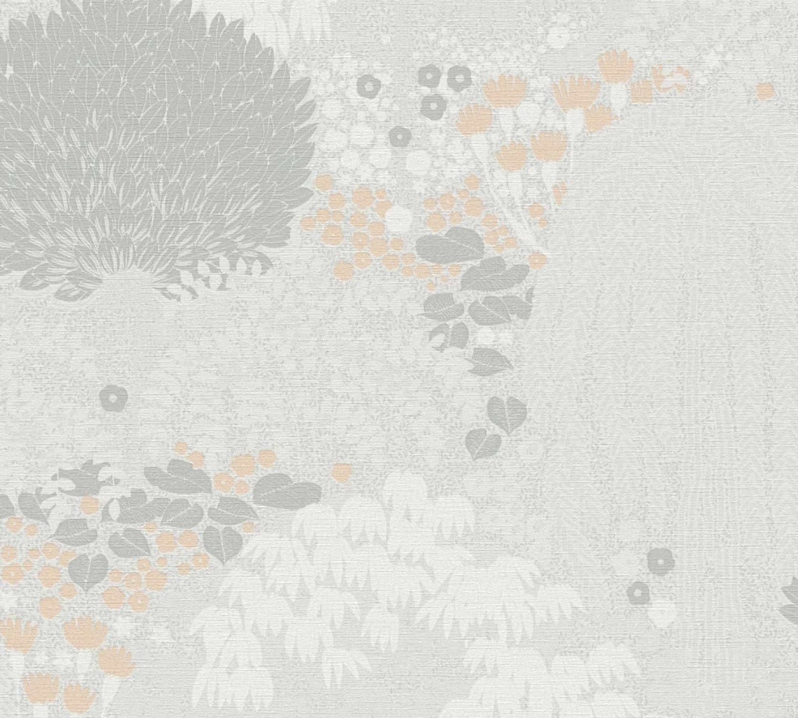 Vliestapete Dschungel Floral Wald Grau Weiß 39350-1
