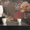 Vliestapete Dschungel Floral Wald Schwarz Orange 39350-4