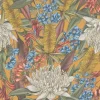 Vliestapete Dschungel Floral Gelb Grün Weiß 39428-4