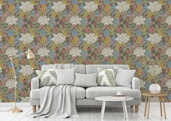 Vliestapete Dschungel Floral Schwarz Grün 39428-2