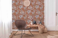 Vliestapete Dschungel orange weiß braun 37520-4
