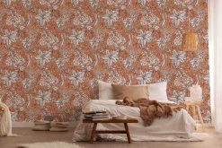 Vliestapete Dschungel orange weiß braun 37520-4
