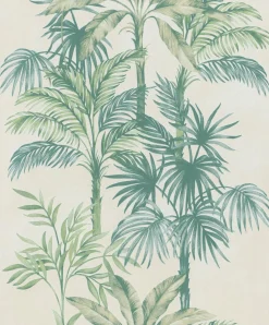 Vliestapete Dschungel Palmen Beige Grün 82456