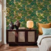 Vliestapete Dschungel Tropisch Grün Gold Metallic 79161-2