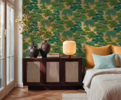 Vliestapete Dschungel Tropisch Grün Gold Metallic 79161-2
