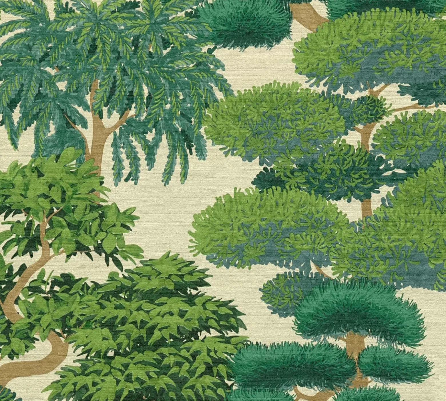 Vliestapete Dschungel Tropisch Beige Grün 79161-1
