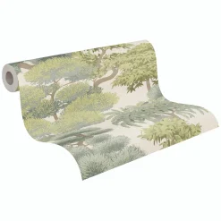 Vliestapete Dschungel Tropisch Creme Grün 79161-3