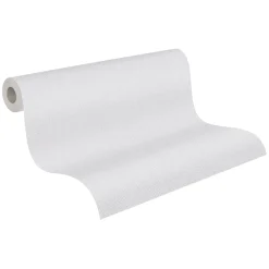 Vliestapete Einfarbig Leinenoptik Grau Weiß 39039-1