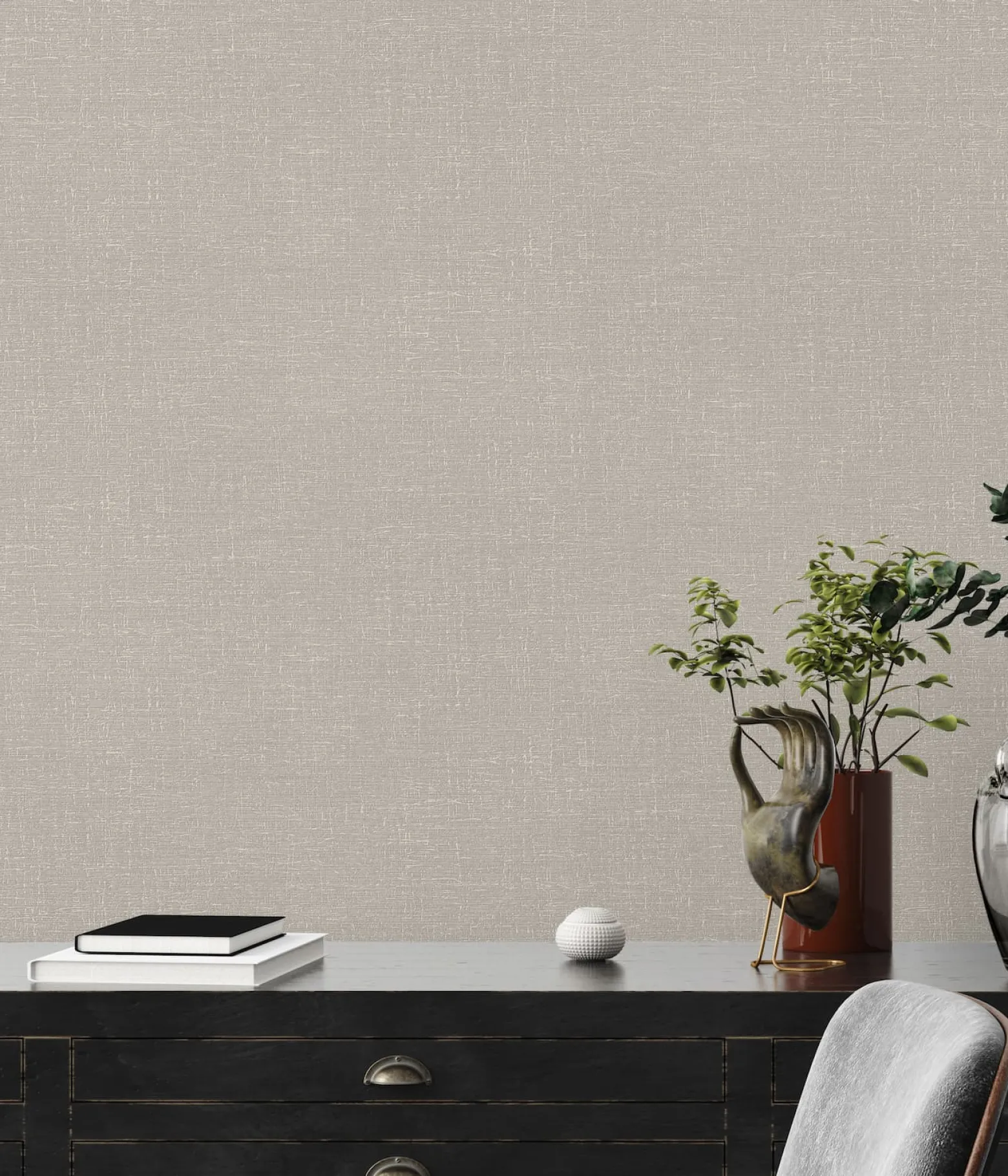 Vliestapete Einfarbig Struktur Kratzer Beige 39648-5