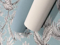 Vliestapete Einfarbig Struktur Textil Optik Blau 82353