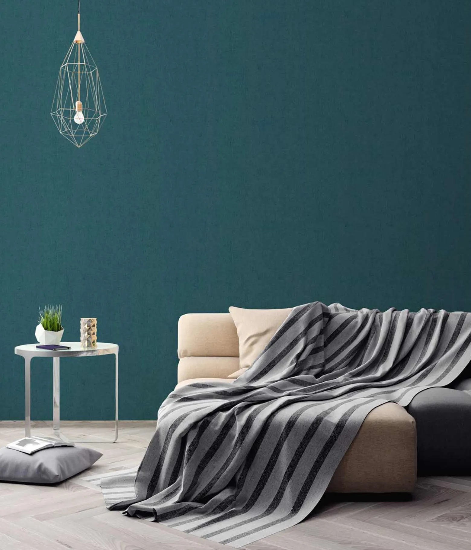 Vliestapete Einfarbig Struktur blau Glitzer 38197-7