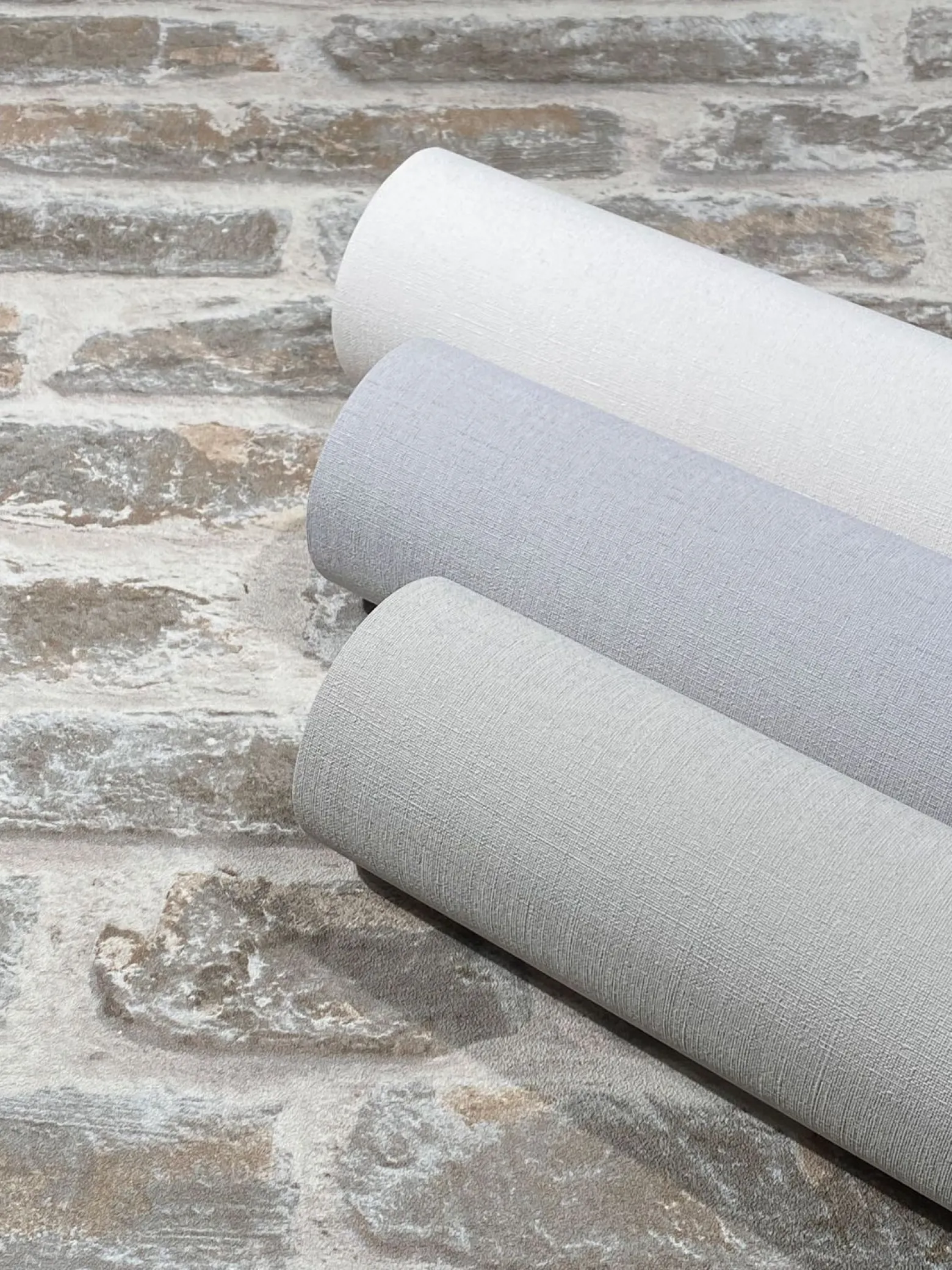Vliestapete Einfarbig Struktur Textil Optik Beige 82347