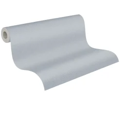 Vliestapete Einfarbig Struktur Stoffoptik Blau 3977-13