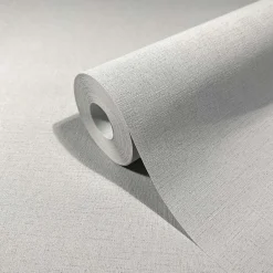 Vliestapete Einfarbig Struktur Textil Optik Hellgrau 82349
