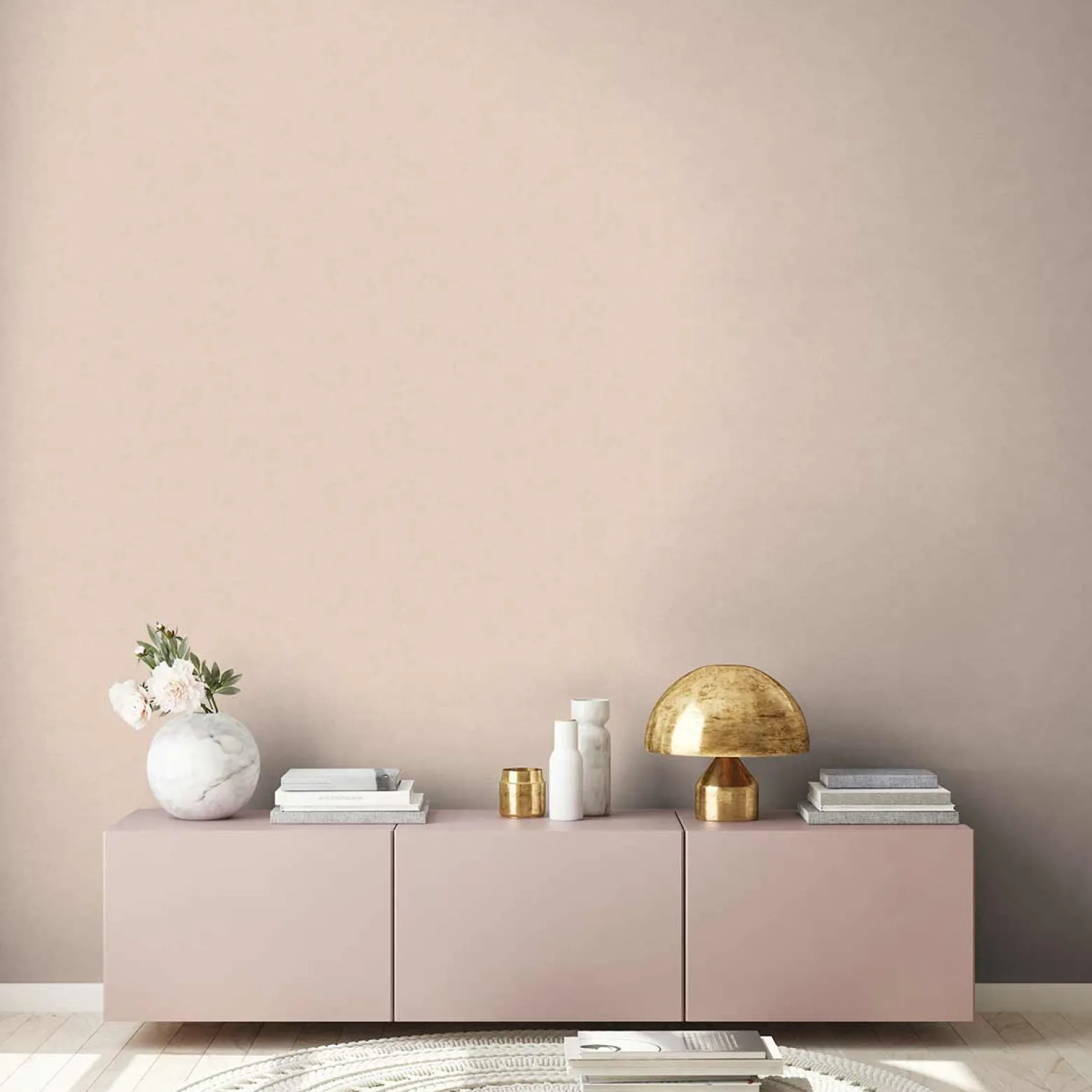 Vliestapete Einfarbig Struktur rosa-beige Glitzer 38197-8