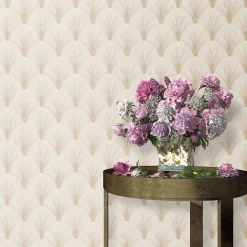 Vliestapete Elle Art Deco Creme Beige Glitzer 10451-14