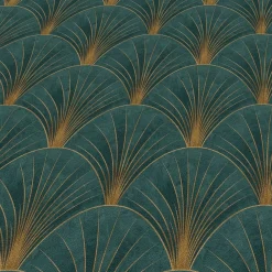 Vliestapete Elle Art Deco Grün Gold Metallic 10451-19