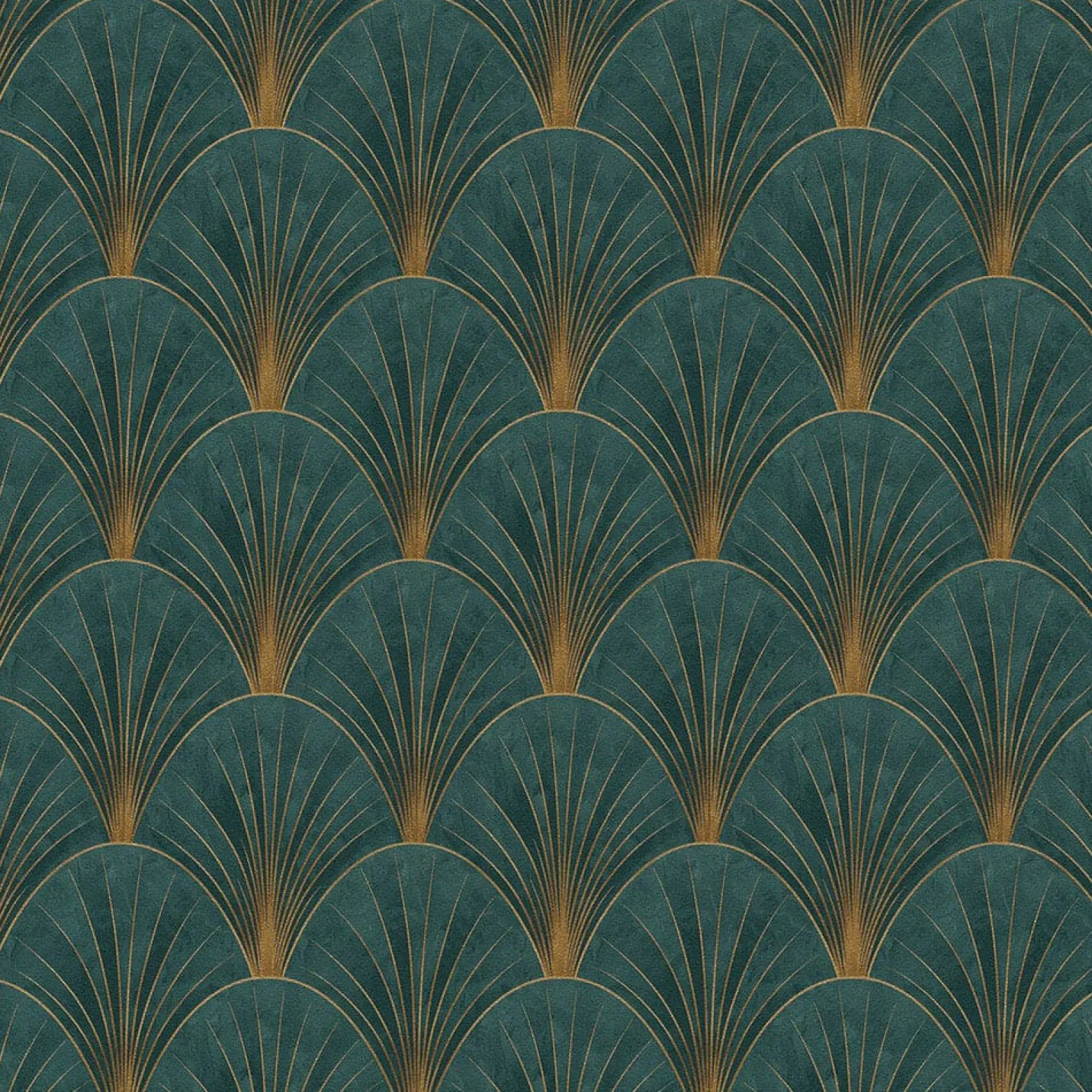 Vliestapete Elle Art Deco Grün Gold Metallic 10451-19