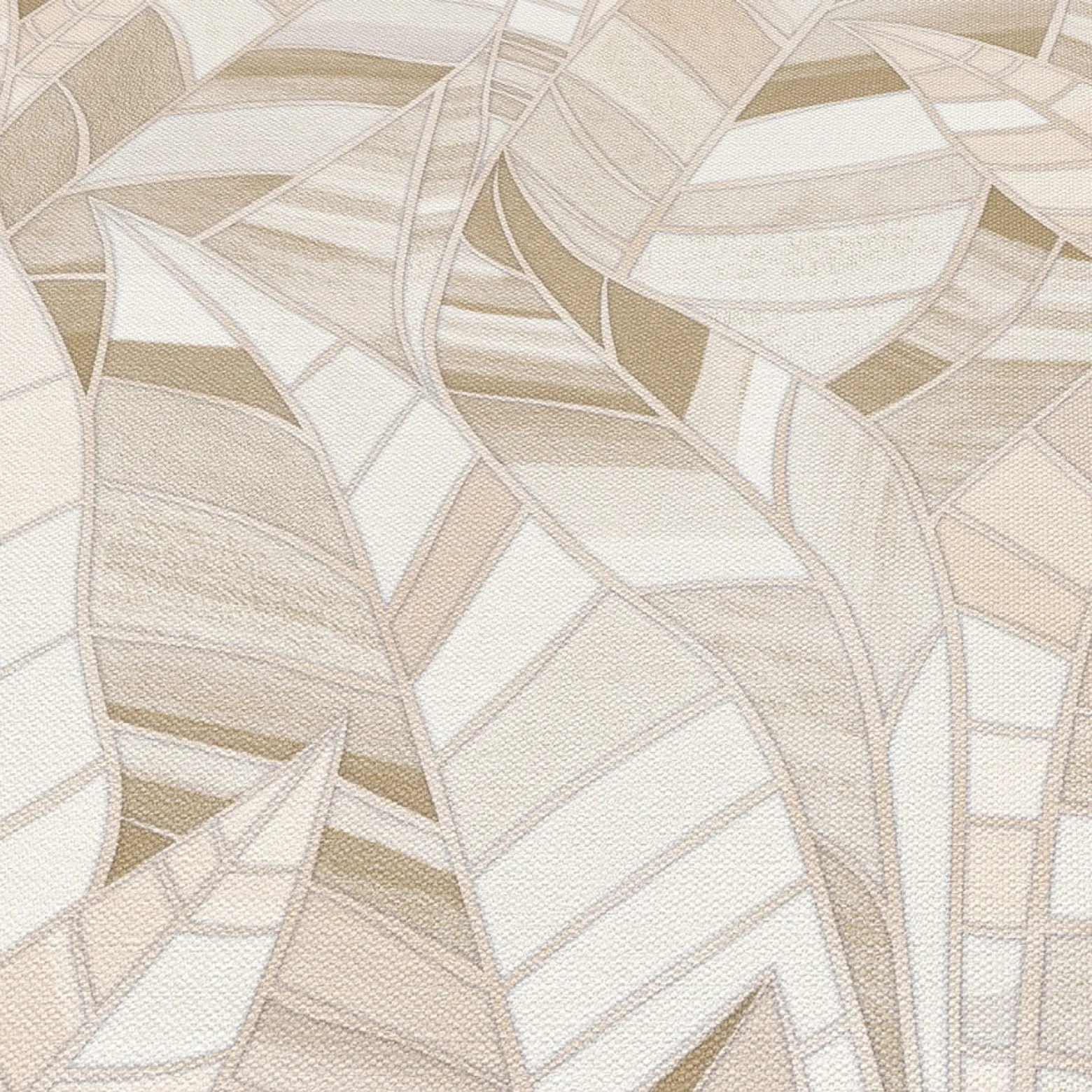 Vliestapete Elle Blätter Beige Creme Glitzer 10446-02