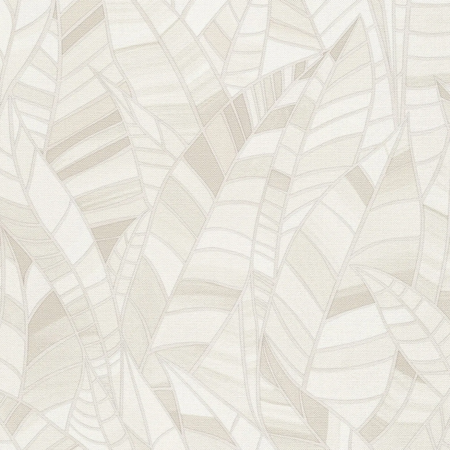 Vliestapete Elle Blätter Creme Beige Glitzer 10446-14