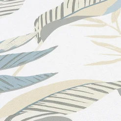 Vliestapete Elle Blätter Weiß Grün Beige 10332-07