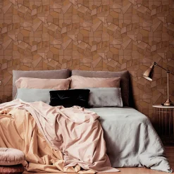 Vliestapete Elle Grafik Orange Gold Metallic 10445-13