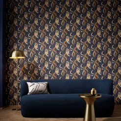 Vliestapete Elle Mosaik Blau Beige Gold Metallic 10458-08