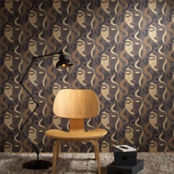 Vliestapete Elle Mosaik Braun Beige Gold Metallic 10458-37