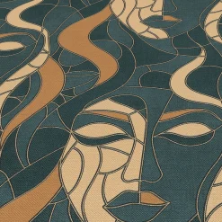 Vliestapete Elle Mosaik Grün Beige Gold Metallic 10458-19