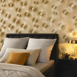 Vliestapete ELLE Sonne Kreise beige Metallic 10191-02