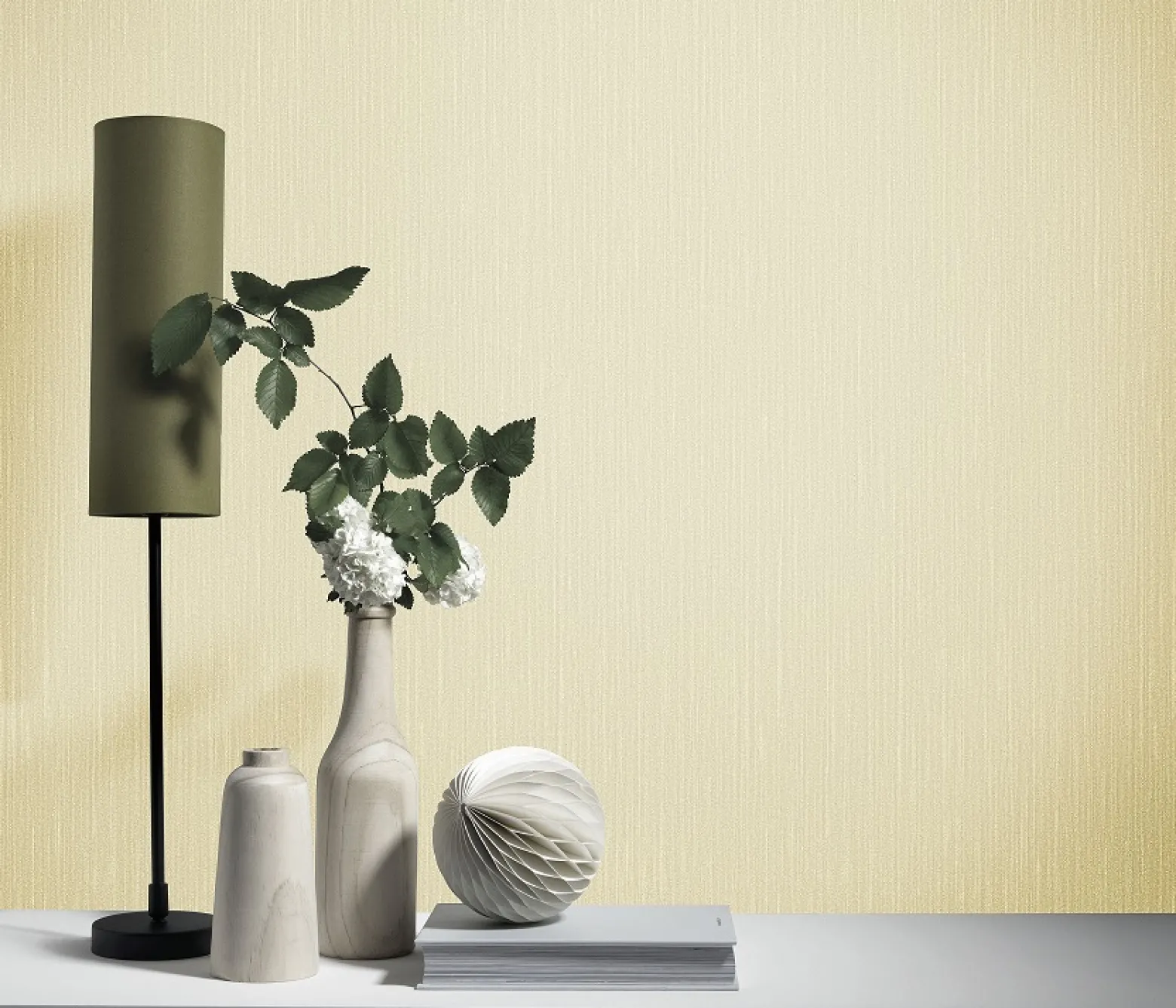 Vliestapete ELLE Uni beige-gold Glitzer 10171-30