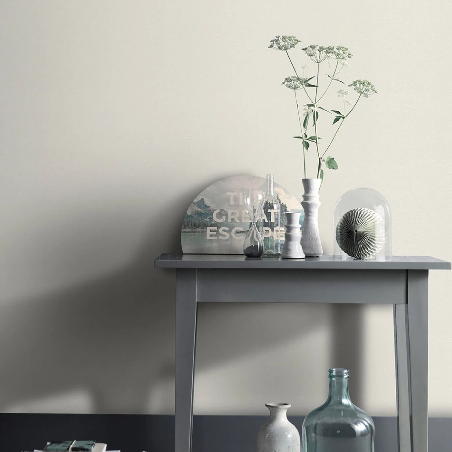 Vliestapete Elle Uni Textil Optik Creme Weiß 10444-01